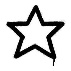 graffiti spray star icon isolated on white background. vector illustration. © Kebon doodle