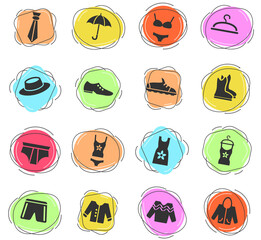 clothes icon set