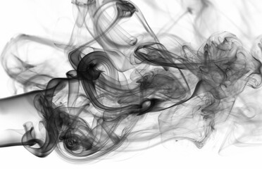 Transparent gray smoke shape