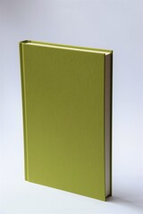 Green hardcover book with white background on white background