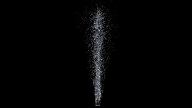 jet of water splashes from the bottom up. transparent background
