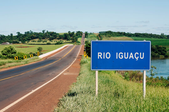 Iguazu River Rural Parana State Brazil Near Iguazu Falls