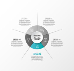 Fototapeta premium Business infographic with icons. Flowchart. Vector