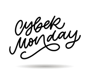Cyber Monday Vector lettering calligraphy text brush