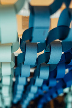 Blue ombre paper ornament