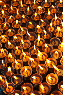 background of butterlamps.