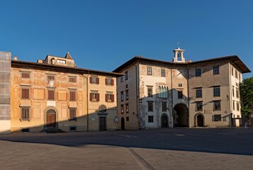 Fototapeta na wymiar Piazza Dei Cavalieri at Pisa, Tuscany Region in Italy 