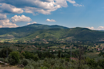 Fototapeta na wymiar Landscape of the Tuscany near Castiglion Fiorentino, Italy