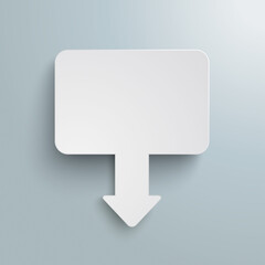 White Rectangle Arrow Marker Board Gray