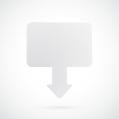 Fototapeta premium White Rectangle Arrow Marker Board