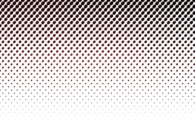 Dark Red vector pattern with colored spheres. Geometric sample of repeating circles on white background in halftone style.