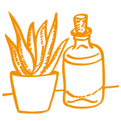 Handgezeichnetes Spa-Symbol in orange