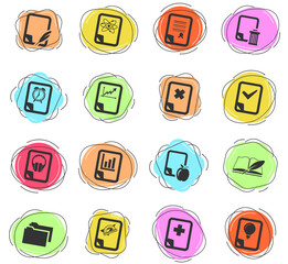 Documents icons set