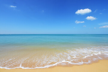 Fototapeta na wymiar tropical beach and blue sky in nature