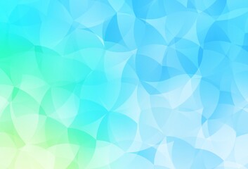 Fototapeta premium Light Blue, Green vector shining triangular backdrop.