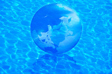 地球と水面