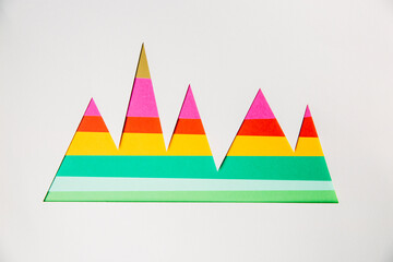 Colorful striped graphs on white
