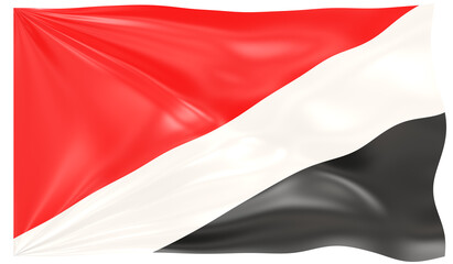 3d Illustration of a Waving Flag of Sealand