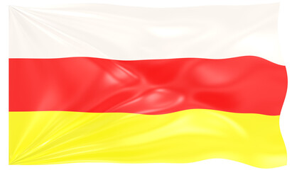 3d Illustration of a Waving Flag of South Ossetia