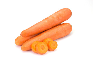 The carrot on white background