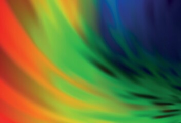 Dark Multicolor vector glossy abstract background.