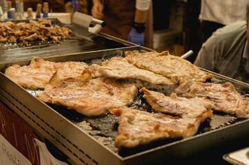 The visit of Street food market place in Lisbon Where you can buy many portuguese specialities. Autumn 2019
