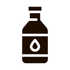 Healthy Water In Plastic Bottle Vector Sign Icon . Bio Health Ecology Clean Purity Water Pictogram. Organic Healthcare Vitamin Nutrition Monochrome Illustration