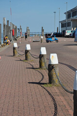 Fährverkehr: von hier fährt die Fähre nach Norderney und Juist, an der Nordseeküste beim Fähranleger in Norddeich Mole.