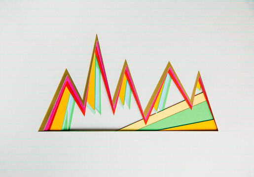 Graphs for accounting made of paper