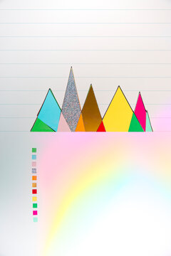 Graph on striped background