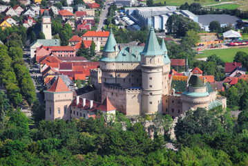 Bojnice castle from viewpoint Cajka