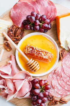 Cheeseboard with wine