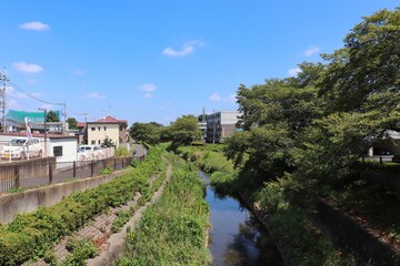 Obraz premium 湯殿川（東京都八王子市片倉町）