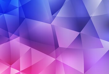 Light Purple, Pink vector gradient triangles template.