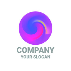 Logo with Colorful Abstract Circles