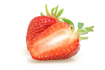 Strawberries isolated on a white background