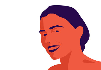 Vector illustration of the beautiful female face