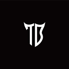 Initial T O letter with unique shield style logo template vector