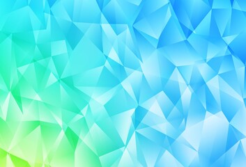 Obraz premium Light Blue, Green vector abstract mosaic background.