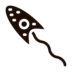 Microscopic Bacteria Germs Vector Icon Sign. Virus Allergen Bacterium Germ Pictogram. Biohazard Microbe Type Infection Biology Microorganism Contour Monochrome Illustration