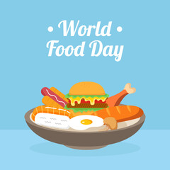 Hand drawn world food day