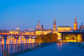 Blick auf die Altstadt von Dresden, Deutschland