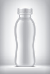 Plastic Bottle on background. Non-transparent Bottle. 
