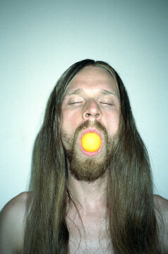 Portrait with yellow ball