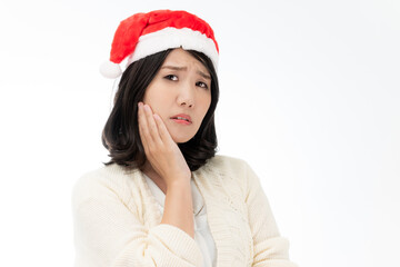 クリスマスのイメージ サンタ帽の女性
