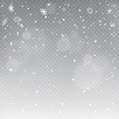 Christmas snowfall template transparent background
