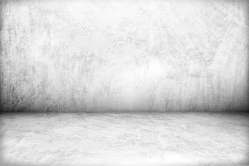 Concrete wall white color for background. Old grunge textures with scratches and cracks. White painted cement wall texture.