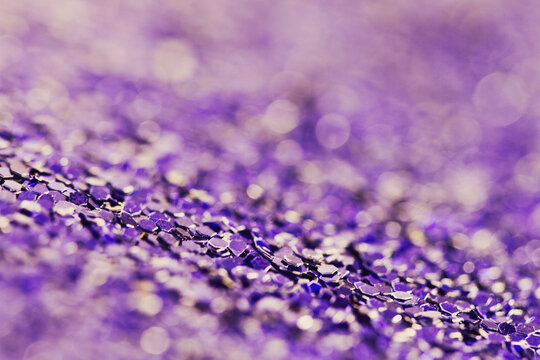 Macro Of Fun Purple Glitter