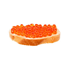 Naklejka na ściany i meble sandwich with red caviar