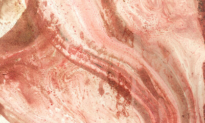 Texture of red and brown watercolor spots on white paper